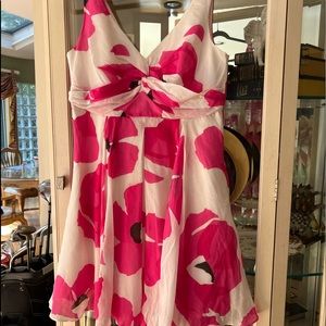 Alice & Olivia pink and white party dress, size medium